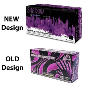 SHADOW® Nitrile Powder Free Exam Gloves (Black)