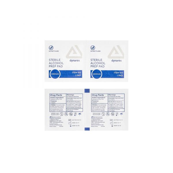 Dynarex Alcohol Prep Pads - Medium (Box Of 200) - Image 3