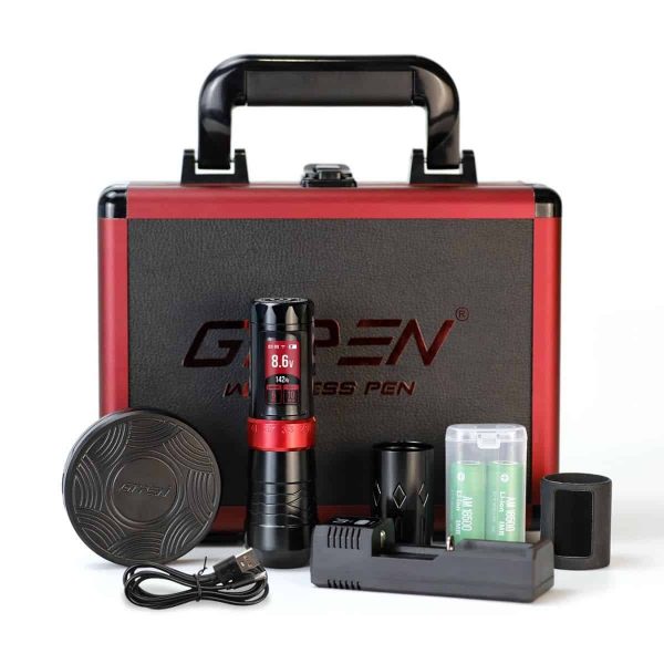 Ava GTS Wireless Tattoo Pen Machine Set - Adjustable Stroke