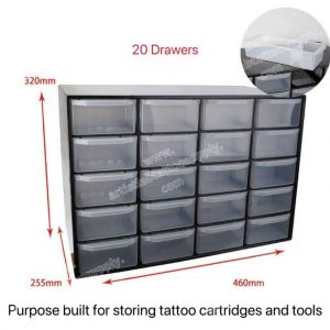 Plastic Tattoo Cartridge Needles Storage Cabinet